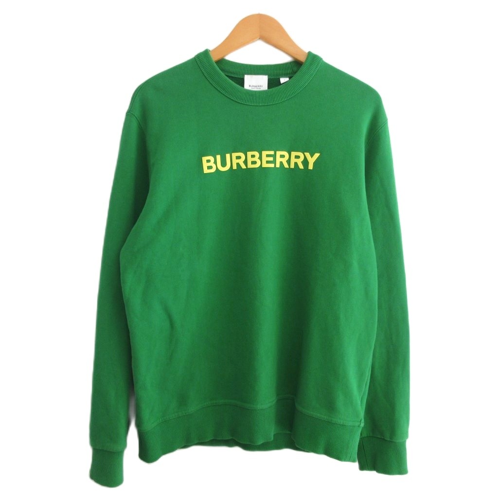 【中古】赤ちょうちんバリー BURBERRY 美品 ロゴタイプ刷り上げる 調教師 汗水 長袖 S 緑 緑であること 8055311 ■MNK4 メンズ 【ベクター 古着】 251229
