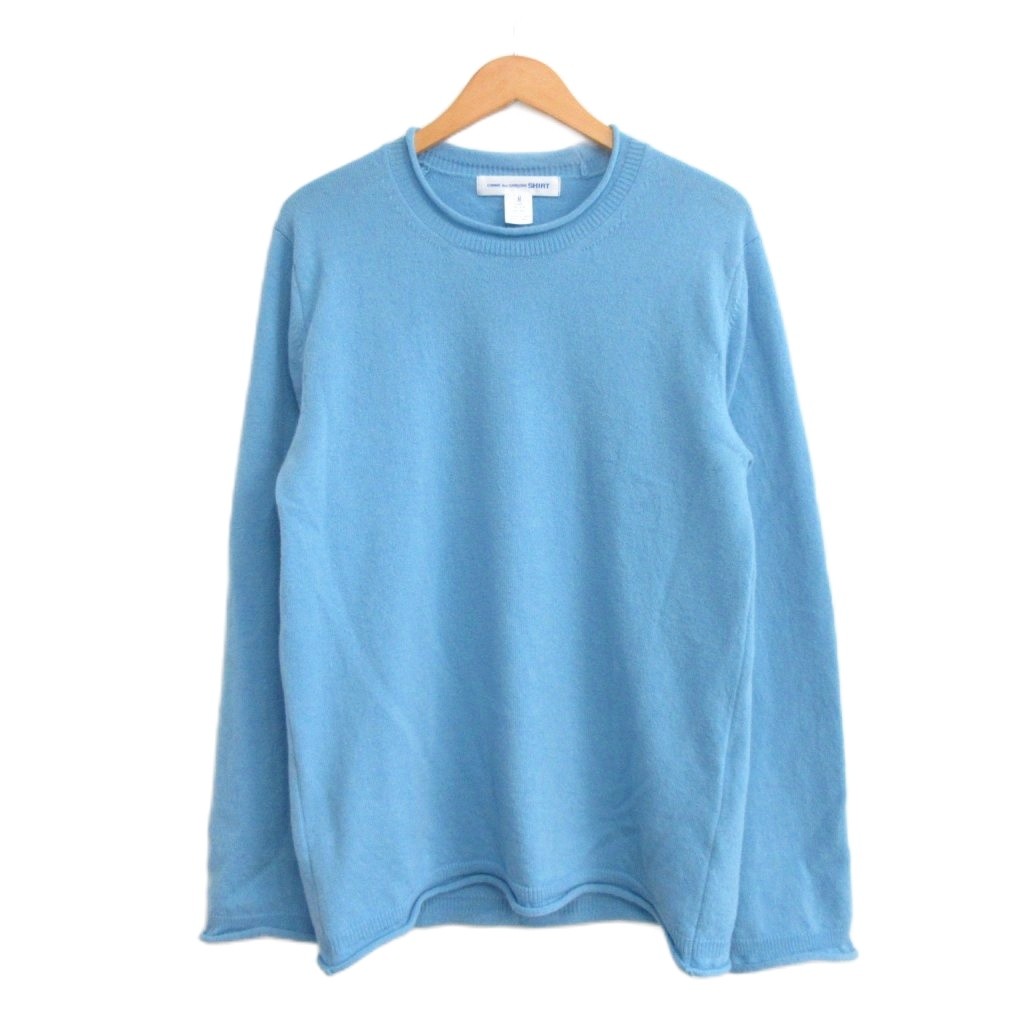 【中古】コムデギャルソンシャツ COMME des GARCONS SHIRT ウールロールネックニット セーター 長袖 FP-N007 青 ブルー M メンズ 【ベクトル 古着】 260108 13,419円