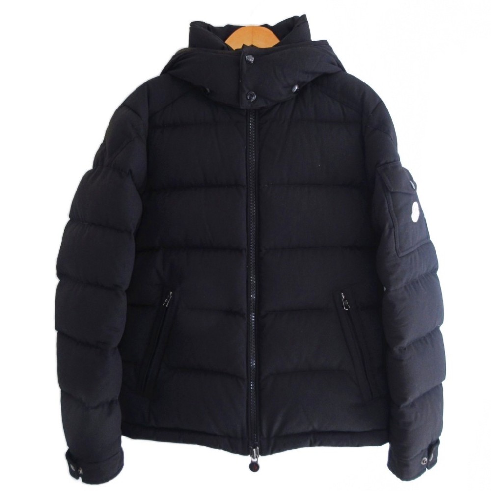 【中古】モンク軌跡 MONCLER MONTGENEVRE モンゲンフ 落ちこむ上衣 ボンネット付 紋章 羊毛 2 約M 灰 暗然たる薄墨色 系 E20914033805 ■MNK4 0118 メンズ 【ベクター 古着】 260118
