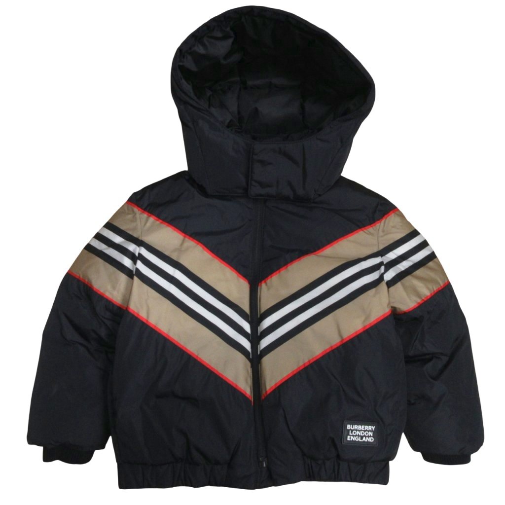 【中古】赤ちょうちんバリー BURBERRY チルドレンズ 付け届け 落ち込む上衣 ノバチェック 縞模様 4Y 104糎 黒 黒いこと ■MNK5 キッズ 【ベクター 古着】 260211