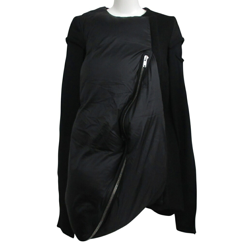 【中古】リックオウエンス Rick Owens 希少 美品 17AW Runway アシンメトリー ダウンジャケット フロントジップ 変形 切替 IT42 黒 ブラック RO17F7757-EOCOM8 ■MNK5 レディース 【ベクトル 古着】 260210 59,460円