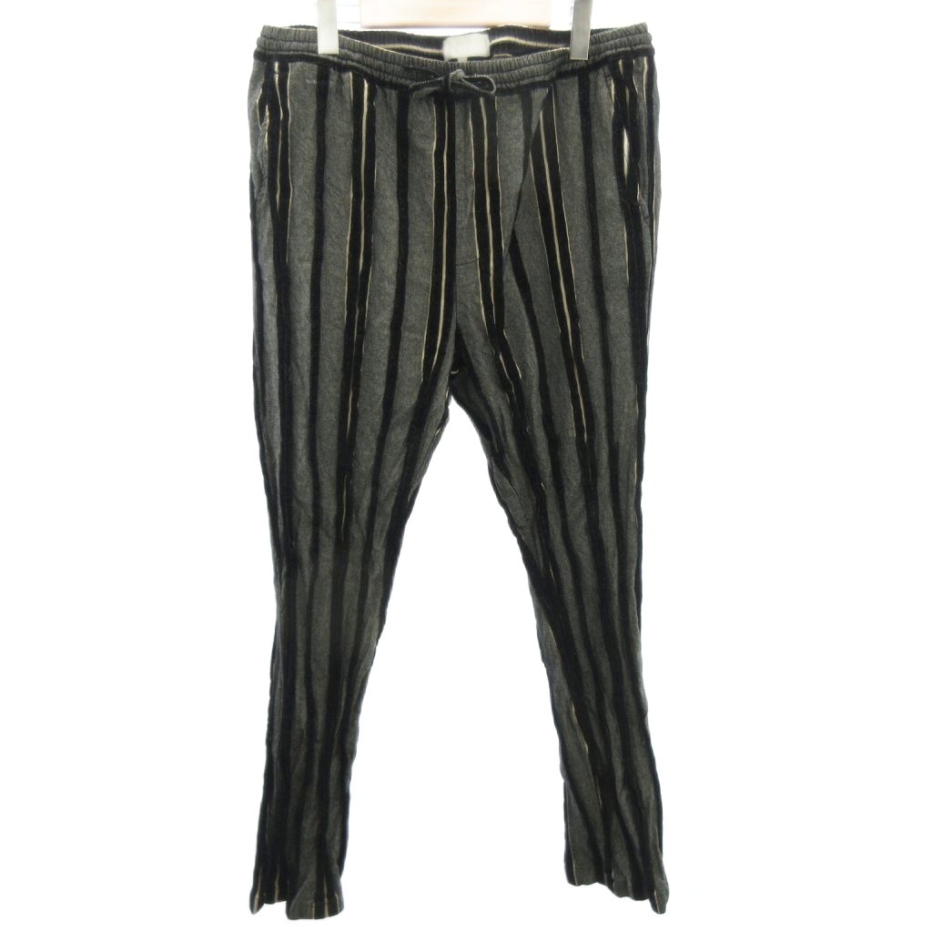 【中古】キスニューヨークシティ KITH NYC 美品 24AW STRIPE FLANNEL BARROW PANT フランネル パンツ ストライプ グレー L メンズ 【ベクトル 古着】 260310