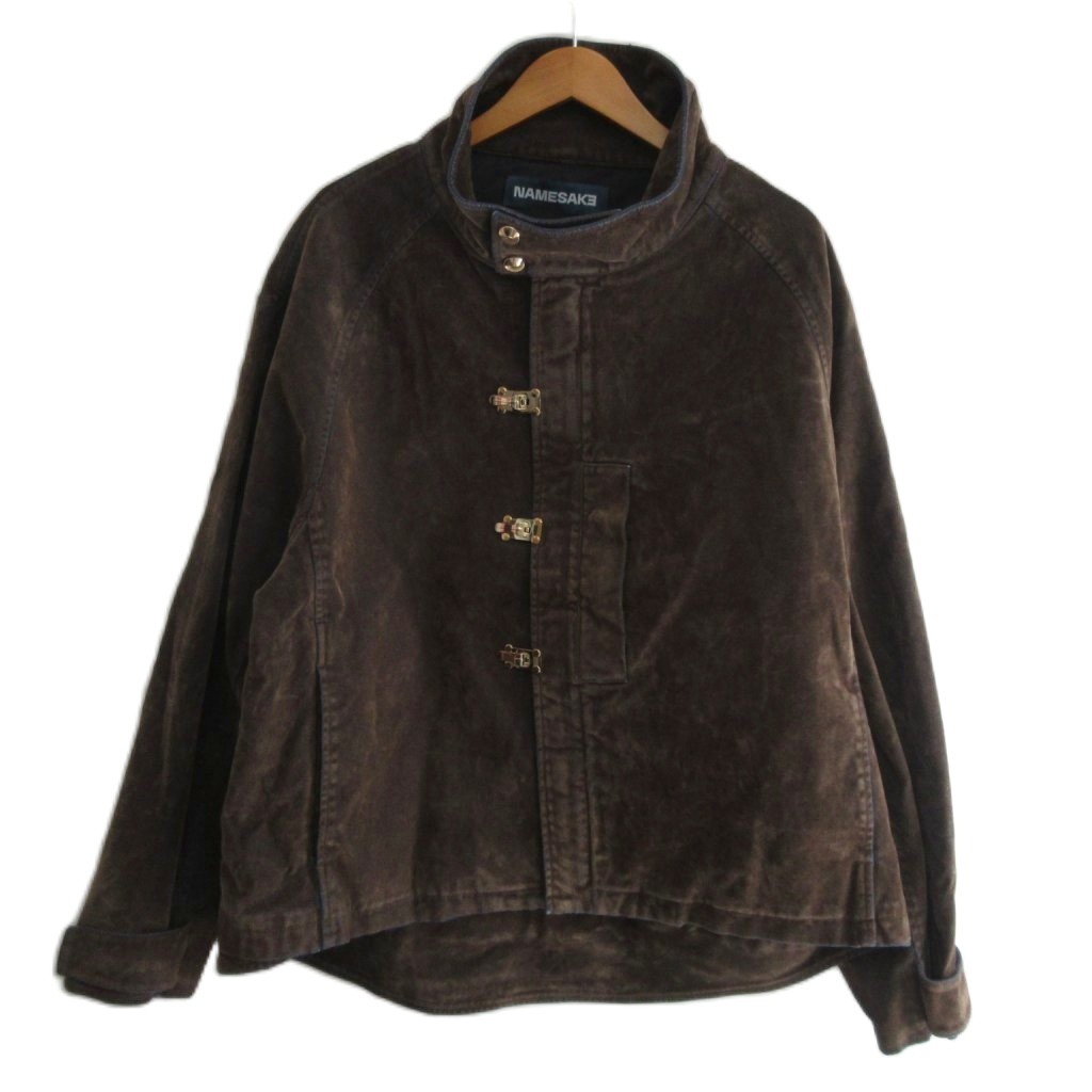 【中古】NAMESAKE ネイムセイク 美品 WALTON FIELD JACKET 活動の領域上衣 フロッキー処理 ファイヤーマンフック 茶 赤銅色 M メンズ 【ベクター 古着】 260321 コート・ジャケット-メンズファッション