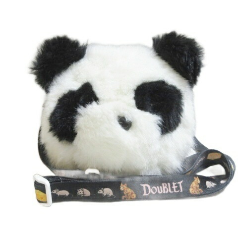 【中古】ダブレット doublet 23AW COSTUME HEAD BAG MINI 伊勢丹別注 ショルダーバッグ ポシェット パンダ 斜め掛け 鞄 ホワイト ブラック 23AW66IT07 /X レディース 【ベクトル 古着】 260328