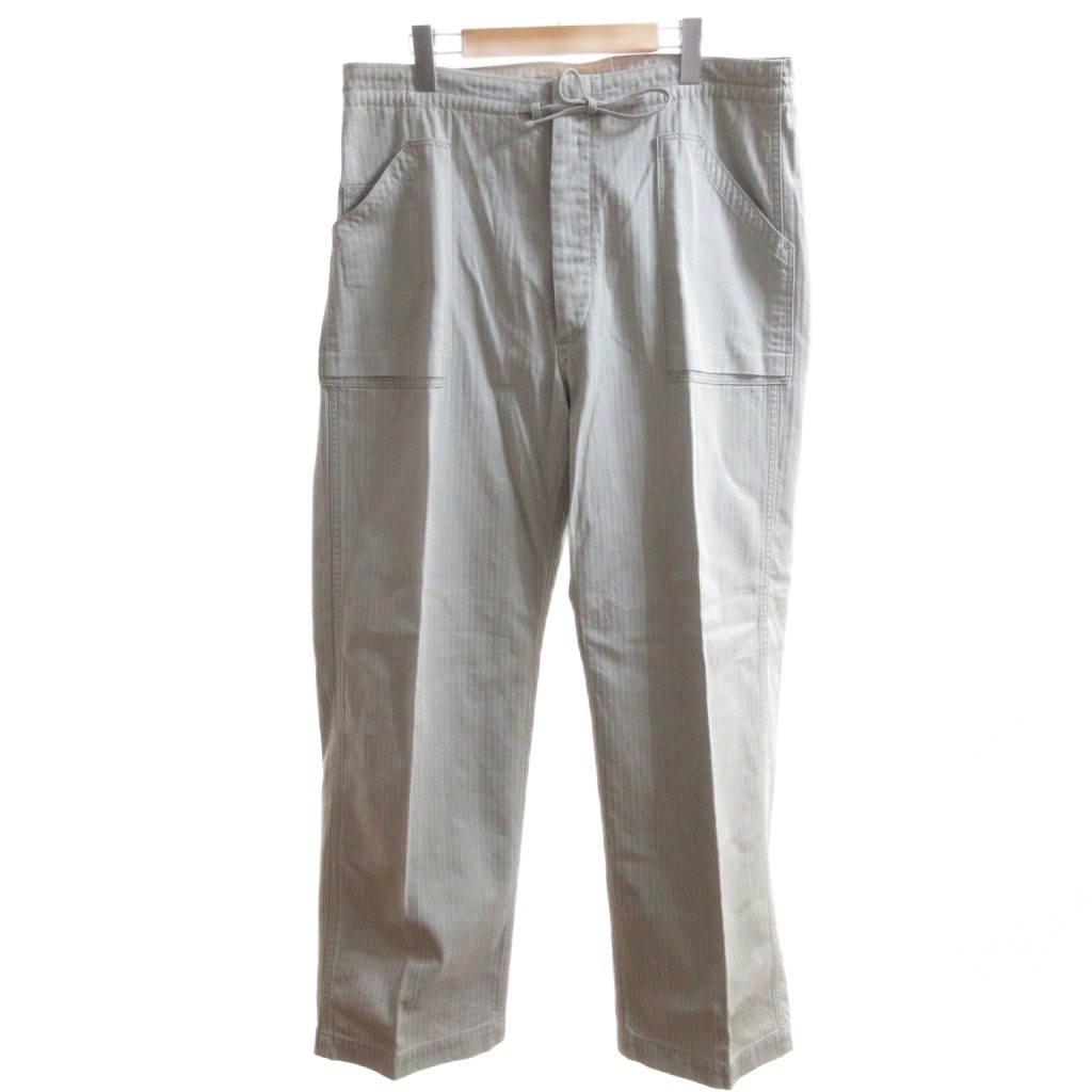 【中古】未使用品 オールドジョー OLDJOE タグ付き 25SS PATINA HERRINGBONE GATHERING TROUSER ベイカーパンツ CELADON 36 /HW ■BL4 メンズ 【ベクトル 古着】 260408