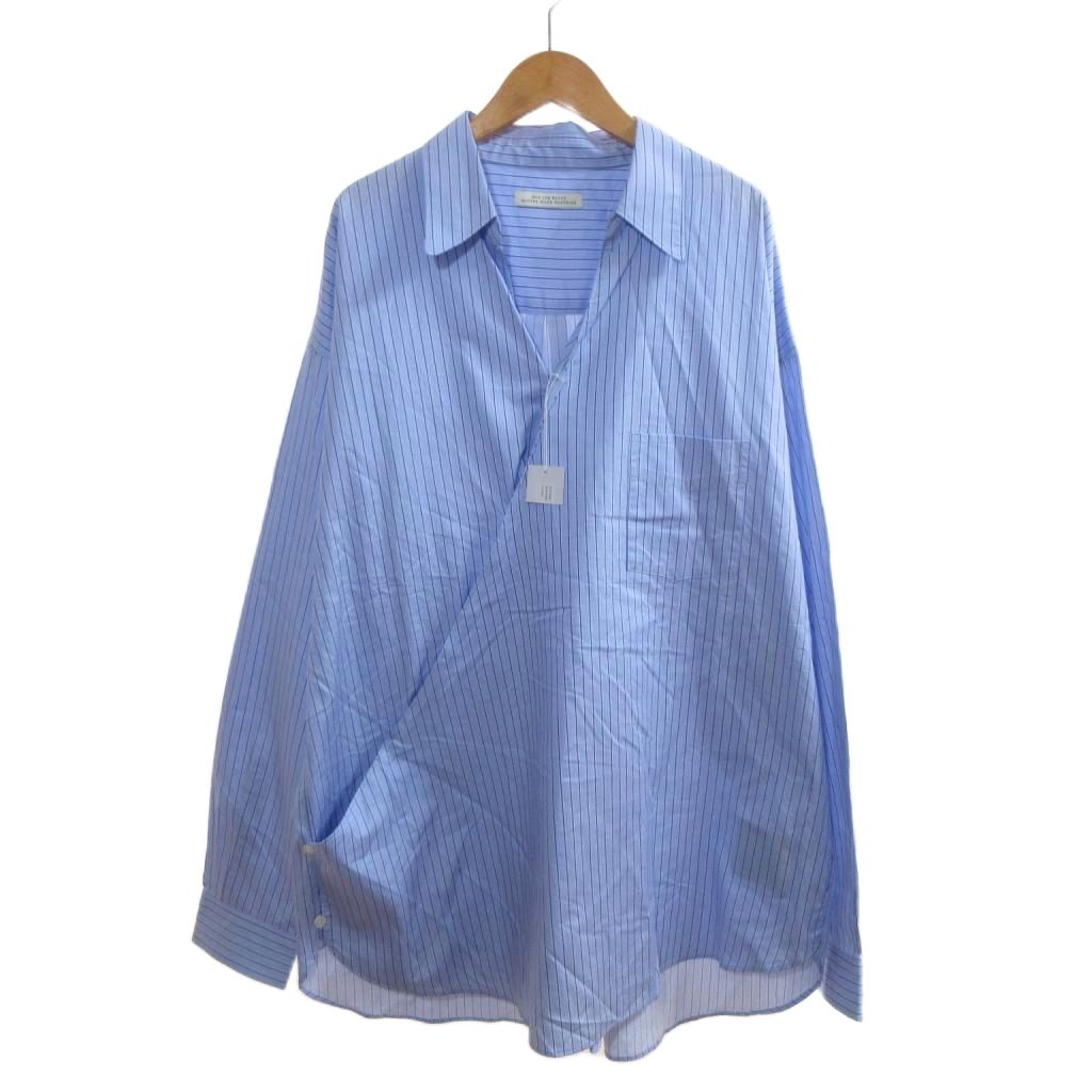 【中古】未使用品 オールドジョー OLDJOE タグ付き 25SS ASYMMETRY FRONT TUNIC SHIRTS シャツ 長袖 XL AZUR STRIPE ■BL4 メンズ 【ベクトル 古着】 260408