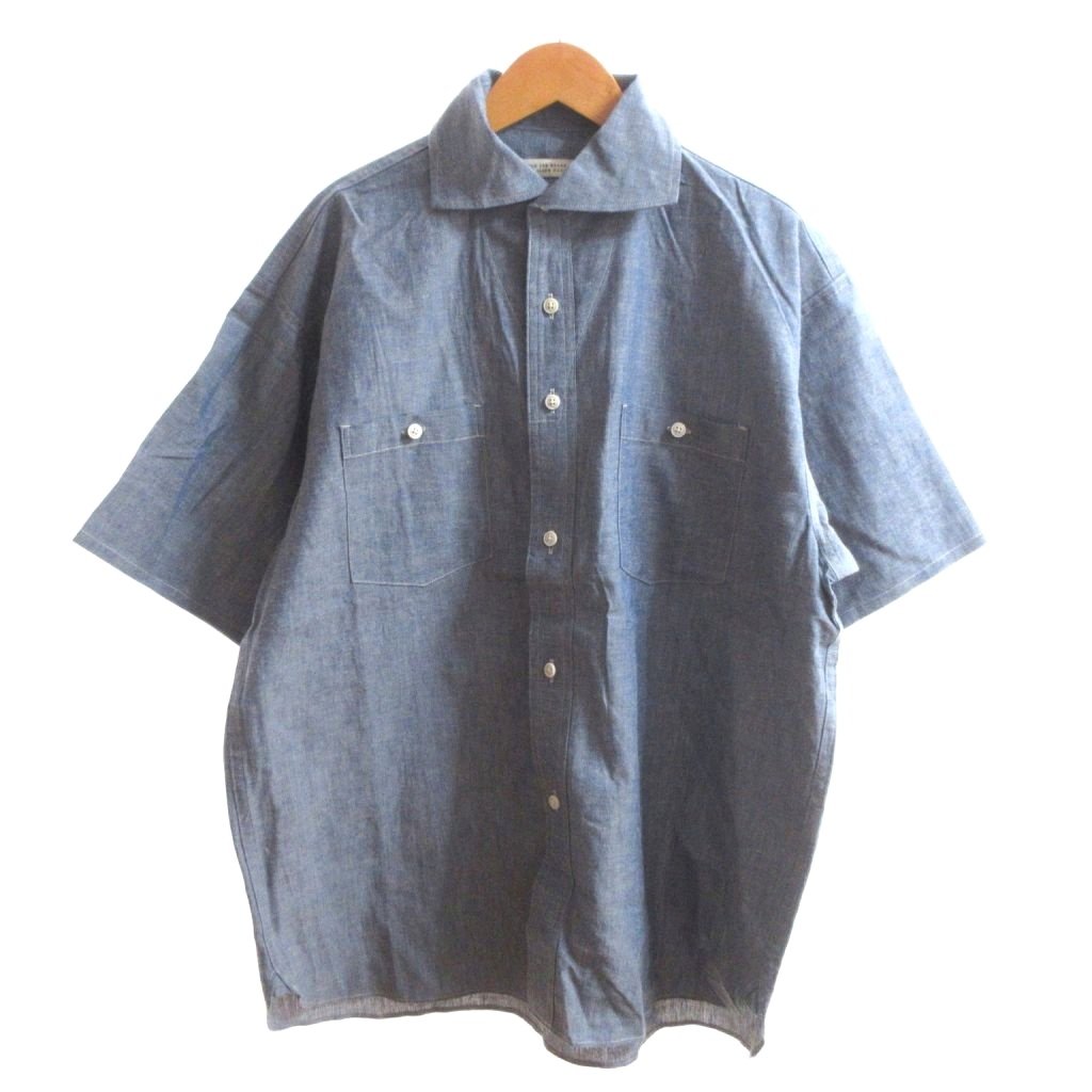 【中古】未使用品 オールドジョー OLDJOE タグ付き 25SS CAMP COLLAR MARINE SHIRTS シャンブレーシャツ 半袖 M INDIGO ■BL4 メンズ 【ベクトル 古着】 260408