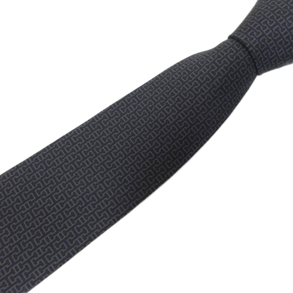 【中古】エルメス HERMES 美品 タイ レギュラー五分五分 H柄 地絹 米国海軍 IBO96 ☆AA★ メンズ 【ベクター 古着】 260520