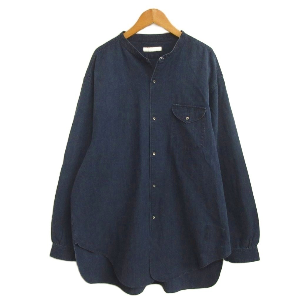 【中古】未当て嵌める品 年寄りのジョー OLDJOE 曳き船付き添い人 24AW BAND COLLAR LONG TAIL SHIRTS ジーンズプルオーバー 16 1/2 INDIGO x INDIGO ■BL4 メンズ 【ベクター 古着】 260604
