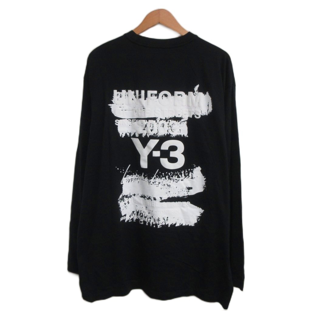 【中古】ワイスリー Y-3 ヨウジヤマモト U GFX LS TEE グラフィック ロングスリーブ Tシャツ カットソー 長袖 2XL 黒 ブラック JN4880 メンズ 【ベクトル 古着】 260701｜ブランド古着ベクトルプレミアム店