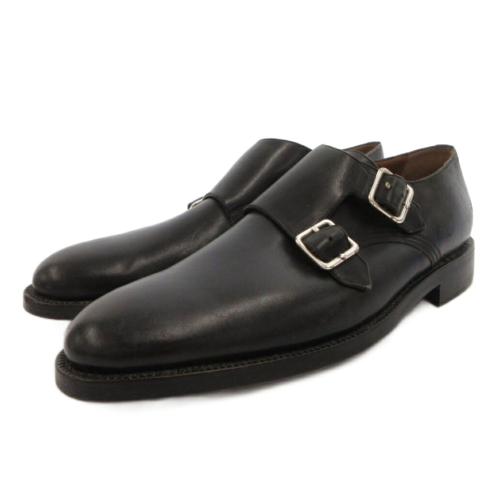 【中古】バリー BALLY ダブルモンク レザーシューズ ビジネス 革靴 8 黒 ブラック /FF IBO100 メンズ 【ベクトル 古着】 260715｜ブランド古着ベクトルプレミアム店