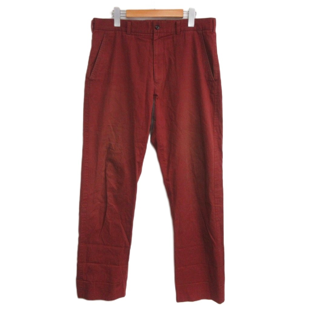 【中古】コムデギャルソンオム COMME des GARCONS HOMME アーカイブ ストレートパンツ スラックス コットン AD2001 HE-P056 M ボルドー IBO100 メンズ 【ベクトル 古着】 260716｜ブランド古着ベクトルプレミアム店