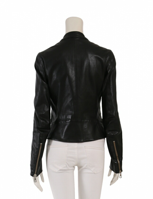 メゾンマルジェラ 42 Maison Margiela 5zipライダースジャケット 黒 42 アウター 黒 無地 ユ ズド M レザー ハの字 レディース 中古 ベクトル 古着 ブランド古着ベクトルプレミアム店 ブランド古着ベクトルプレミアム店メゾンマルジェラ Maison Margiela 5zip