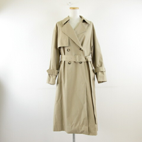【中古】グリーンレーベルリラクシング ユナイテッドアローズ green label relaxing オーバートレンチコート ロング 長袖 ベージュ *A162 レディース 【ベクトル 古着】 250609｜ブランド古着ベクトルプレミアム店 8,621円