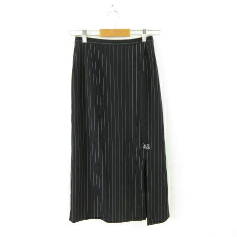 【中古】未使用品 イタリヤ 伊太利屋 ストライプスカート ロング 黒 白 7 *A611 レディース 【ベクトル 古着】 251029 6,162円