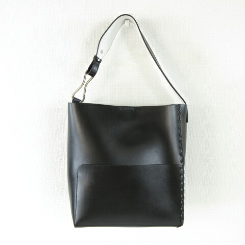 【中古】コムサ COMME CA ワンショルダーバッグ 床革 レザー 黒 *A296 レディース 【ベクトル 古着】 260109|ブランド古着ベクトルプレミアム店