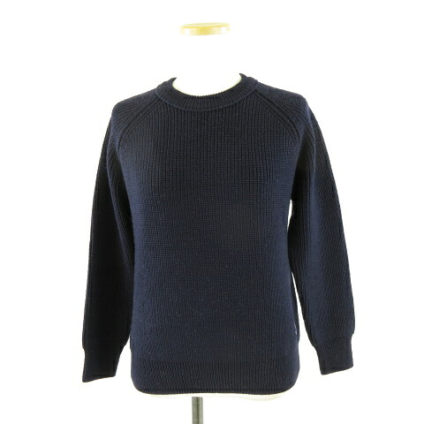 【中古】オーチバル ORCIVAL オーシバル リブニット セーター 長袖 紺 1 *A538 レディース 【ベクトル 古着】 260204