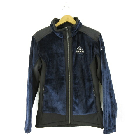 【中古】アイダー EIDER ボアフリース ブルゾン ジップアップ 長袖 紺 黒 XL *A951 レディース 【ベクトル 古着】 260311