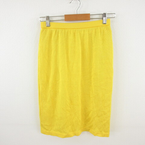【中古】未使用品 バレンシアガ BALENCIAGA 膝丈 スカート サマーニット タイト 黄 40 *A845 レディース 【ベクトル 古着】 260515｜ブランド古着ベクトルプレミアム店 10,286円