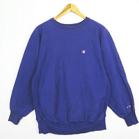 【中古】チャンピオン CHAMPION REVERSE WEAVE スウェット トレーナー XL パープル 90's 刺繍タグ 2sa7434 メンズ 【ベクトル 古着】 260412