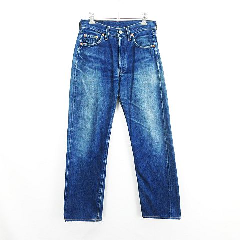 【中古】リーバイス Levi's 501 デニム ジーンズ ボトムス ストレート ボタンフライ 米国製 刻印555 セルビッチ 29 インディゴ ※EKM メンズ 【ベクトル 古着】 250724