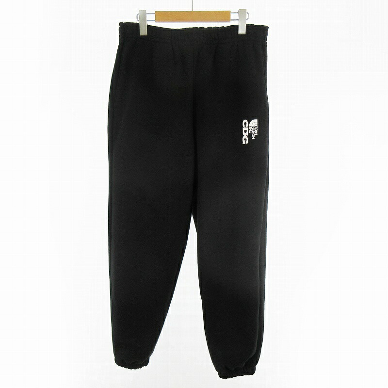 【中古】ザノースフェイス THE NORTH FACE CDG COMME des GARCONS コムデ給仕 S スウェットパンツ NB02603CD ロゴタイプ 刷り上げる 黒いこと 黒 （株）ゴールドウィン メンズ 【ベクター 古着】 260328