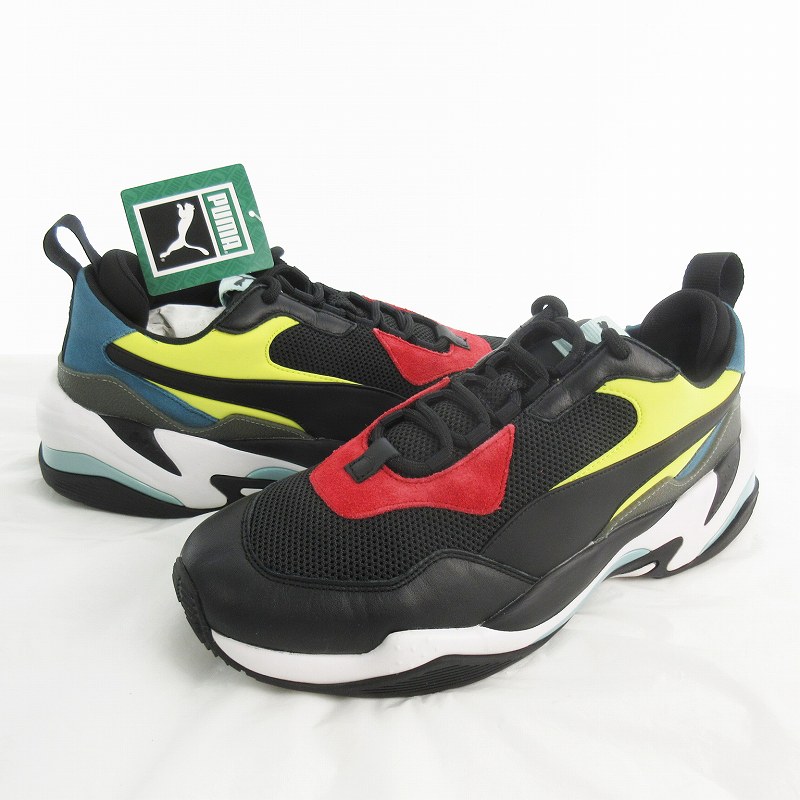 【中古】未当てはめる品 ピューマ PUMA US10 28糎 THUNDER SPECTRA BLACK WHITE ピューマ サンダースペクトラ 黒いこと 367516-01 ダッドスニーカー ダッドシューズ 緑 黄 メンズ 【ベクター 古着】 260602