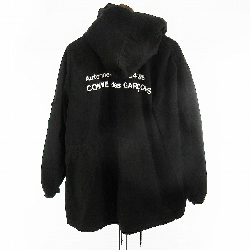 【中古】コムデ給仕 COMME des GARCONS CDG M 阪急梅田 ポップアップ ALPHA アルファ Autumne-Hiver \u002784-\u002785 モッズコート 原材料 AD2025 SZ-J038 黒いこと ロゴタイプ 刷り上げる メンズ 【ベクター 古着】 260530