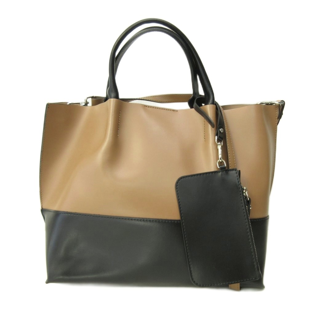 【中古】ジャンニキャリーニ GIANNI CHIARINI 2WAY ショルダー バッグ トート 皮革 ベージュ 黒 ブラック レディース 【ベクトル 古着】 260121