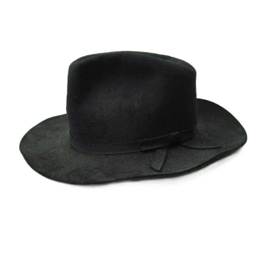 【中古】ネイバーフッド NEIGHBORHOOD × ステットソン STETSON コラボ ハット 帽子 ウール リボン S 黒 ブラック 162CHSSN-HT01 1203 メンズ 【ベクトル 古着】 251203