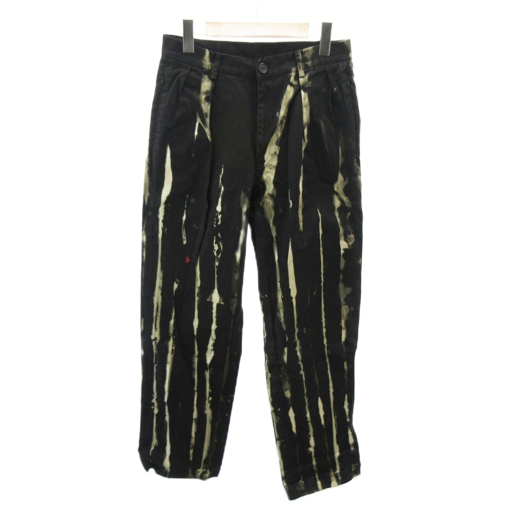 【中古】パッツパンツ PATS PANTS パンツ ストレート ペンキ 総柄 S 黒 ブラック 0121 メンズ 【ベクトル 古着】 260121