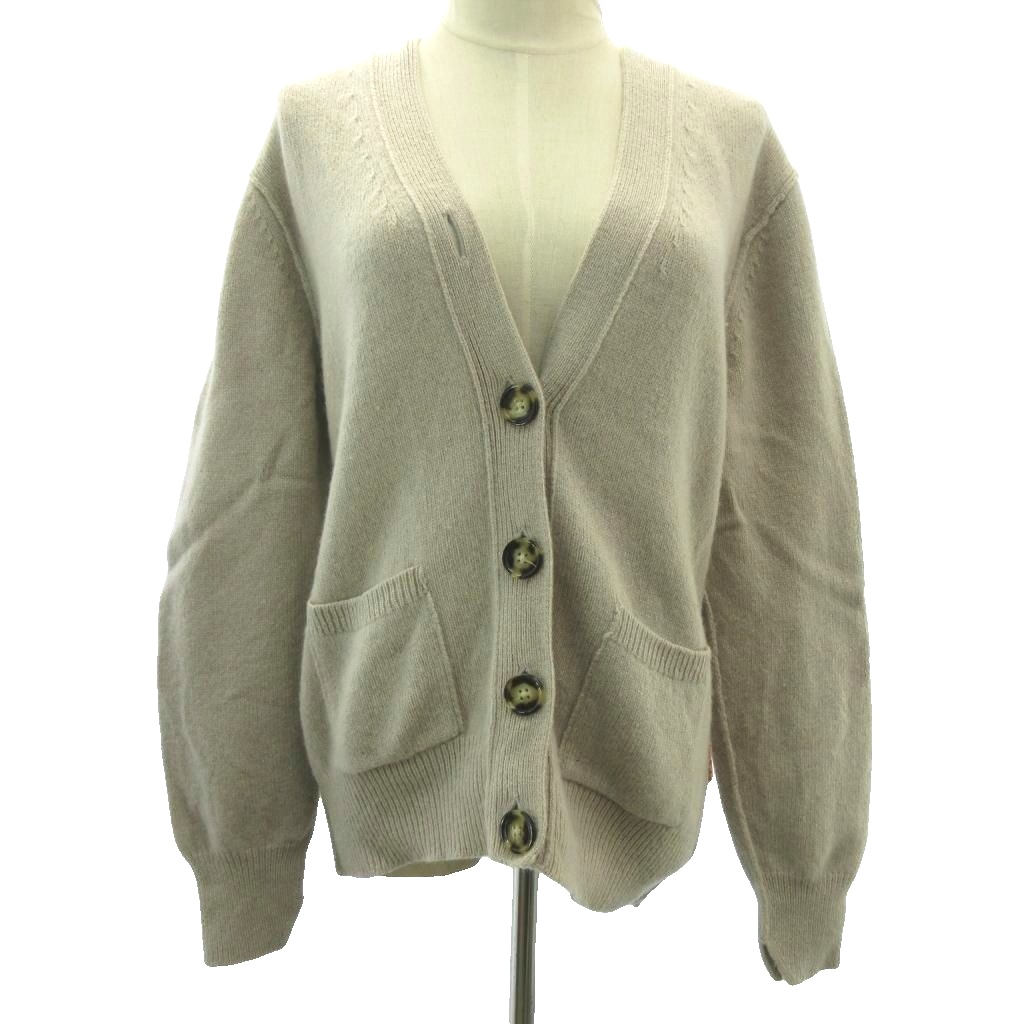 【中古】アクネ ストゥディオズ Acne Studios 近年 ウールカシミヤ カーディガン ニット グレージュ系 XXS A60376 【ベクトル 古着】 260222