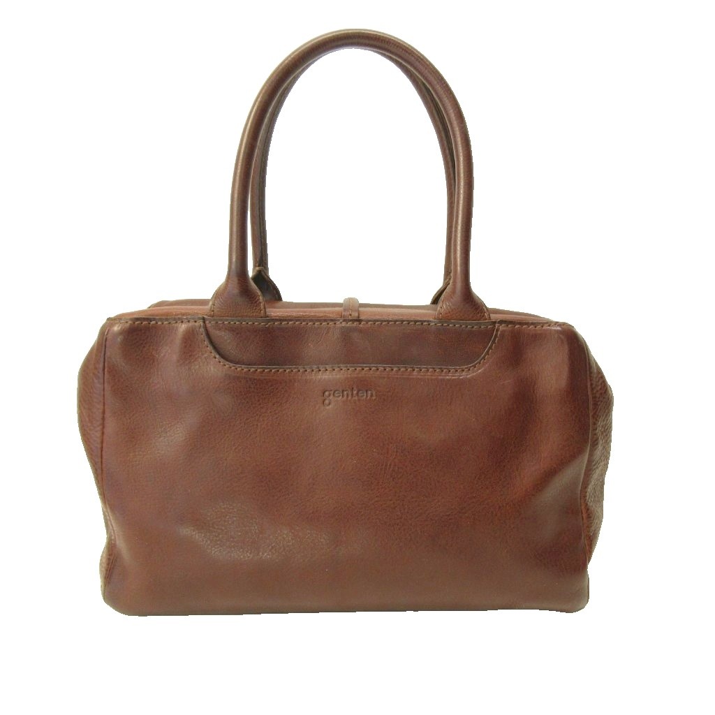 【中古】ゲンテン genten レザー ハンドバッグ トート 皮革 茶 ブラウン レディース 【ベクトル 古着】 260314