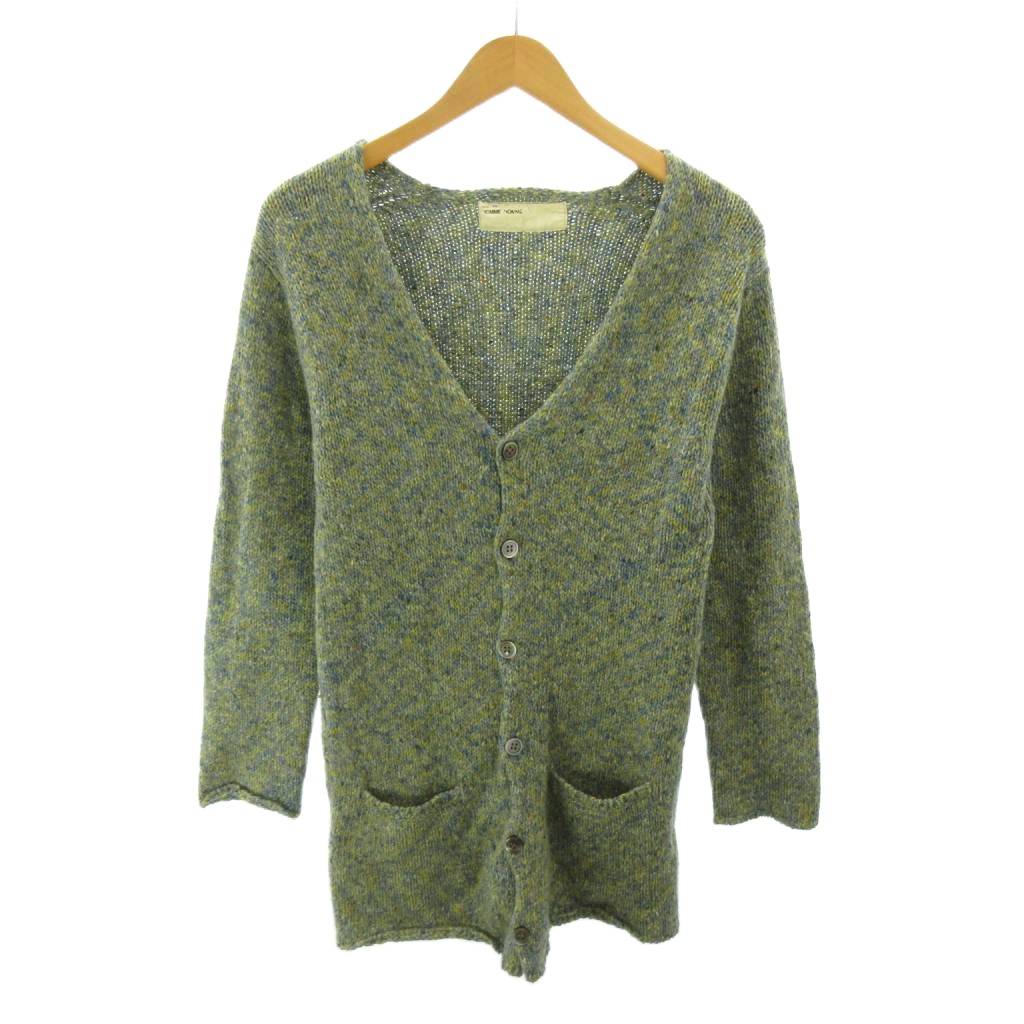 【中古】コムデギャルソンオムオム COMME des GARCONS HOMME HOMME 田中オム AD1999 編み物 ジレー 混紡 羊毛 長袖 オムスペシャル 緑 緑であること 0427 メンズ 【ベクター 古着】 260523
