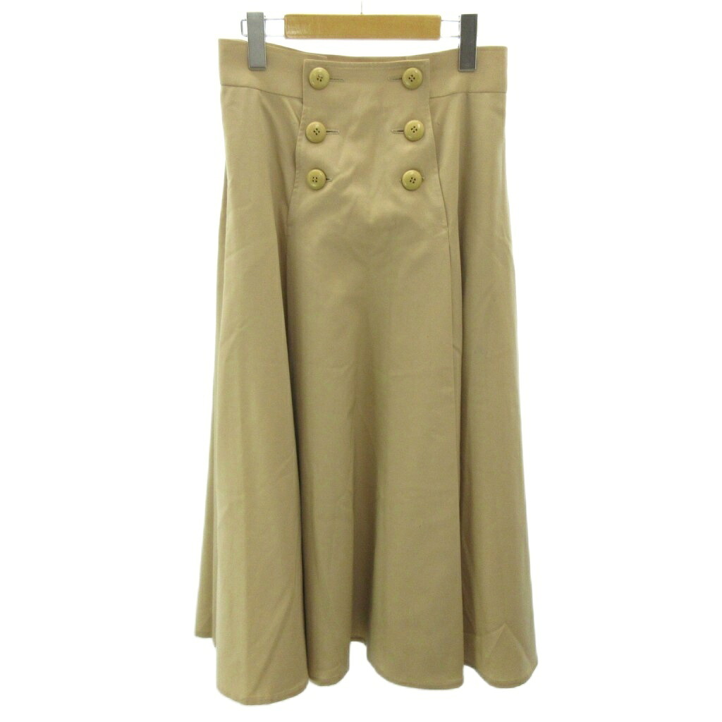 【中古】ディオール Christian Dior 太陽フレアスコート 6連 名取り草 羊毛 ロング丈 ベージュ 0511 ■STK レディース 【ベクター 古着】 260521