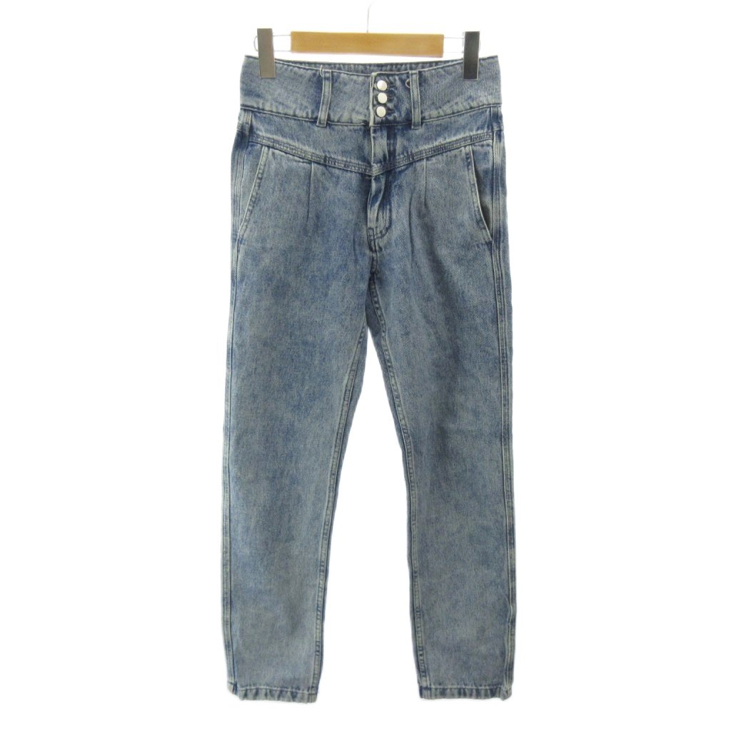 【中古】セザンヌ Sezane ハイライズ ジーンズズボン下 デニム 引っ切りない ジップフライ 34 インディゴブルー 0528 レディース 【ベクター 古着】 260528