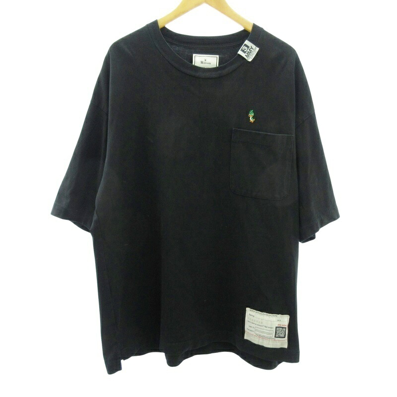 【中古】ミハラヤスヒロ MIHARA YASUHIRO 美品 24AW duck embroidery tee ティーシャツ 半袖 黒 黒いこと A13TS631 48 約L 0605  【ベクター 古着】 260605