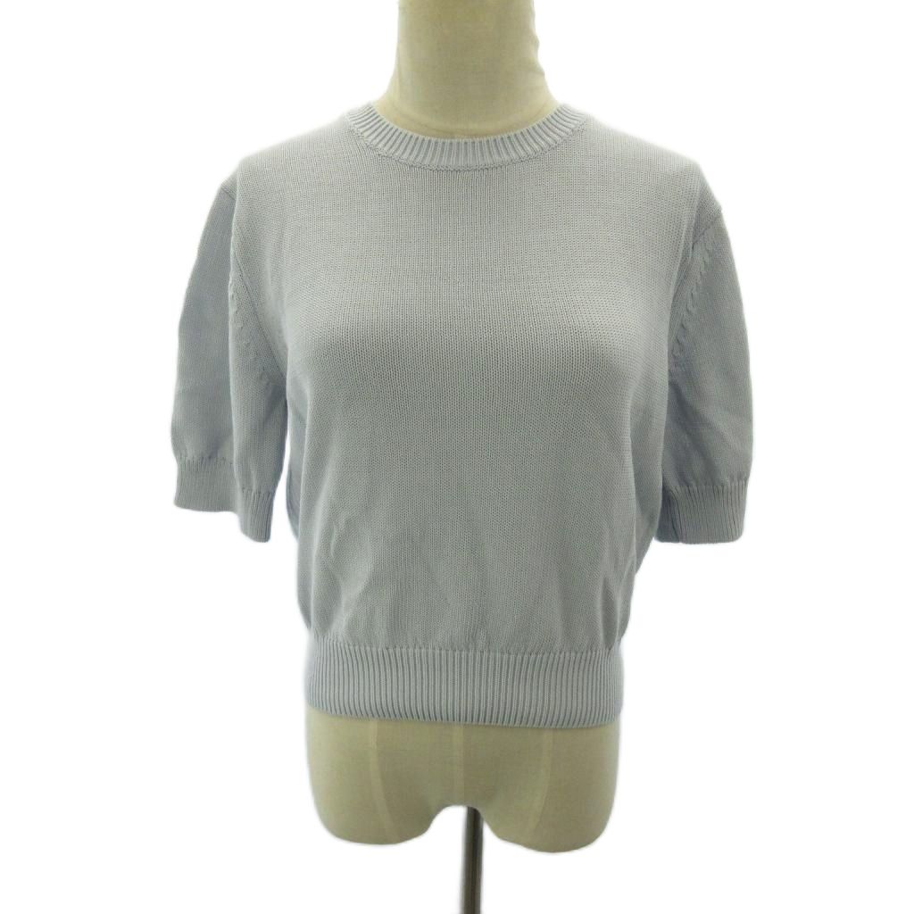 【中古】未使用品 B&Y ユナイテッドアローズ BEAUTY&YOUTH ビューティー&ユース 26SS コイルニット ショートスリーブ プルオーバー セーター 半袖 水色 ライトブルー 0716 レディース 【ベクトル 古着】 260716|ブランド古着ベクトルプレミアム店