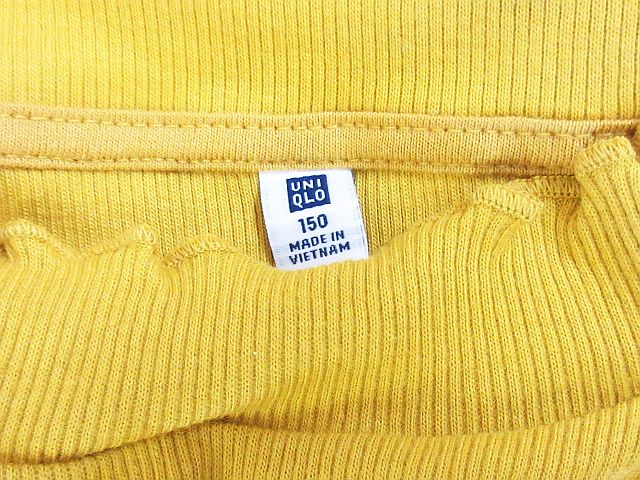 楽天市場 中古 ユニクロ Uniqlo 長袖 リブ カットソー ボトルネック マスタード 150 キッズ ベクトル 古着 ブランド古着ベクトルプレミアム店