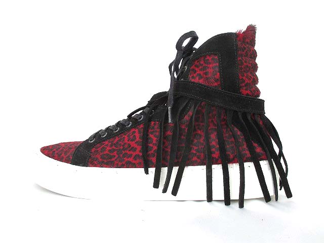 楽天市場 未使用品 ユージーン リコノー Eugene Riconneaus ハイカットスニーカー ハラコ スウェード ヒョウ柄 黒 赤 38 Q2426 レディース ベクトル 古着 中古 ブランド古着ベクトルプレミアム店