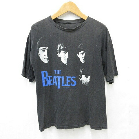 【中古】THE BEATLES vintage 90s ビートルズ Tシャツ バンドT 半袖 丸首 プリント ブラック 黒 墨黒 メンズ 【ベクトル 古着】 251031