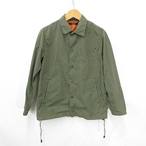 【中古】ジョンブル JOHNBULL ジャケット 長袖 ステンカラー 綿 カーキ オレンジ M メンズ 【ベクトル 古着】 260118