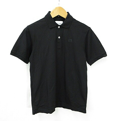 【中古】トラヴィスマシュー TRAVISMATHEW ポロシャツ ゴルフ スポーツウェア 半袖 ロゴ 黒 ブラック M メンズ 【ベクトル 古着】 260207