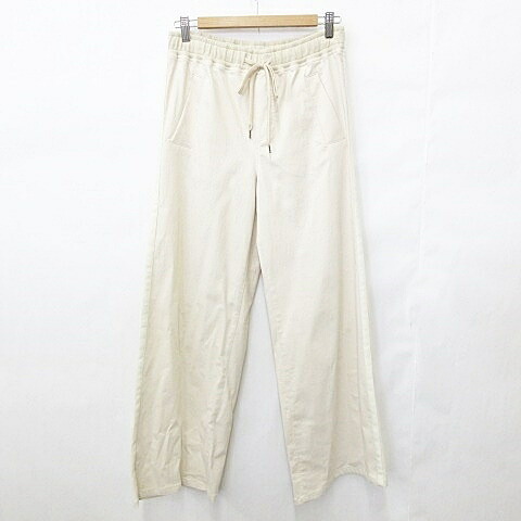 【中古】未使用品 ラ・イマージュ La.IMAGE パンツ ワイドパンツ ロング ベージュ 11号 レディース 【ベクトル 古着】 260411