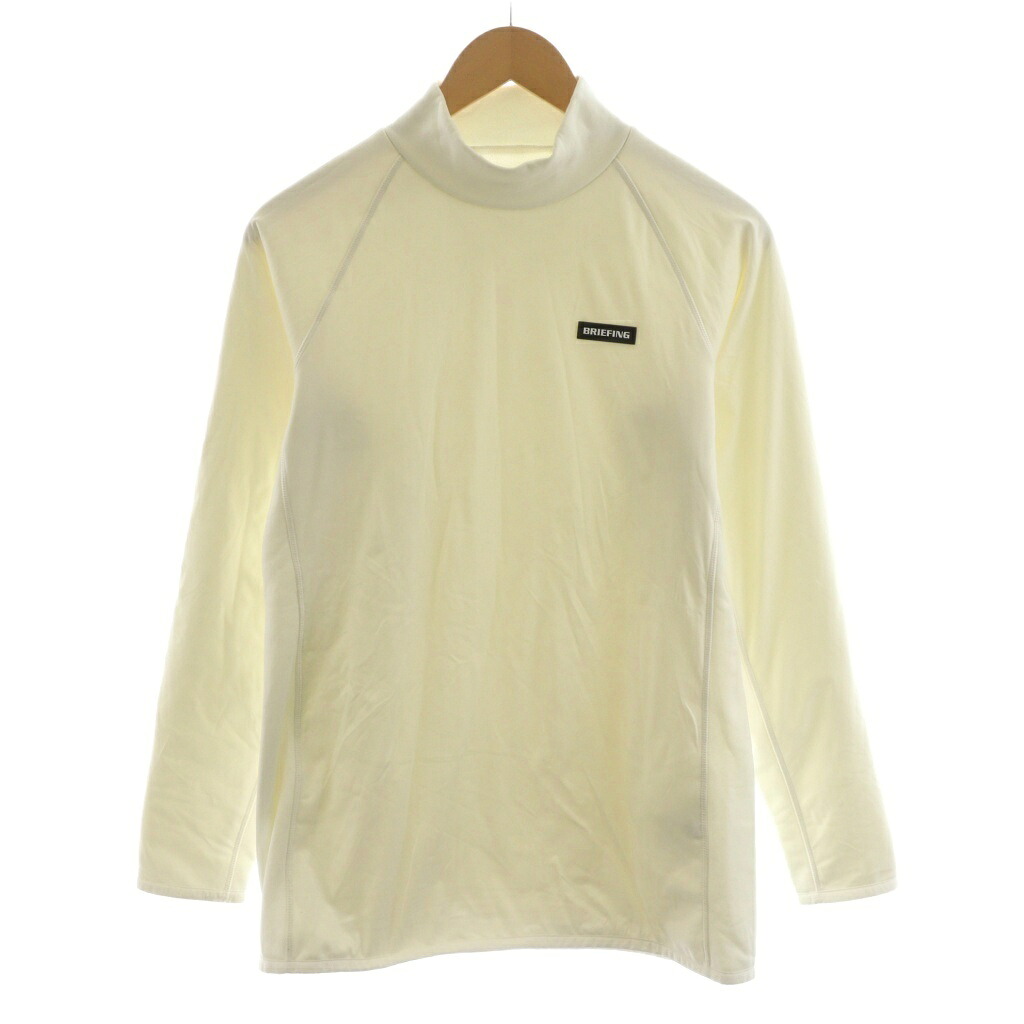 【中古】ブリーフィング BRIEFING ポーラテック ウィンド ロック ハイネック POLARTEC WINDBLOCK HIGH NECK トレーナー スウエット ロゴ M 白 ホワイト BRG223MB0 /AN72 メンズ 【ベクトル 古着】 251208