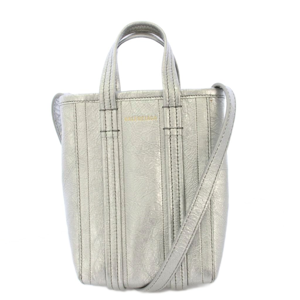 【中古】バレンシアガ BALENCIAGA バーブ PHONE HOLDER フォンフォルダー ハンドバック ショルダーバッグ 2WAY なめし革 しろがね色色合い 693793 /KH レディース 【ベクター 古着】 260110 ショルダーバッグ・メッセンジャーバッグ-バッグ・小物・ブランド雑貨-バッグ