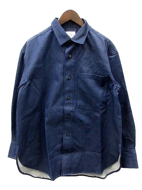 【中古】ブランクコンセプトウェア VLANK CONCEPT WEAR シャツ デニム 長袖 1 ネイビー /DH23 ● メンズ 【ベクトル 古着】 180607 ブランド古着ベクトルプレミアム店