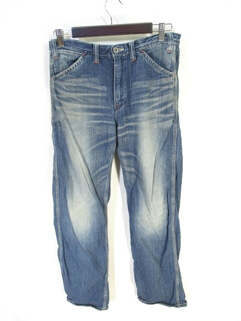 中古 ザ フラット頂点 The Flat Head デニム 猿股 ロング ジーンズ チャックフライ インディゴ 青味 ブルーチーズ Size31 Zx メンズ ベクター 古着 中古 ザ フラットヘッド The Flat Head デニム パンツ ロング ジーンズ ジッパーフライ インディゴ