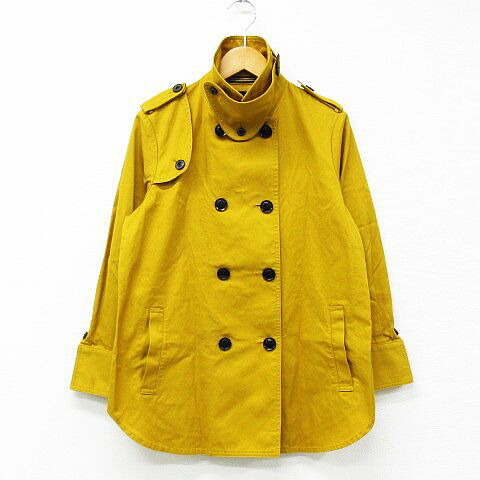 楽天市場 中古 未使用品 ハート Hart トレンチコート ジャケット アウター 長袖 ショート丈 Wボタン エポレット コットン マスタード M レディース ベクトル 古着 0525 ベクトルプレミアム店 ブランド古着ベクトルプレミアム店