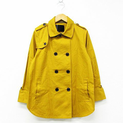 楽天市場 中古 未使用品 ハート Hart トレンチコート ジャケット アウター 長袖 ショート丈 Wボタン エポレット コットン マスタード M レディース ベクトル 古着 0525 ベクトルプレミアム店 ブランド古着ベクトルプレミアム店